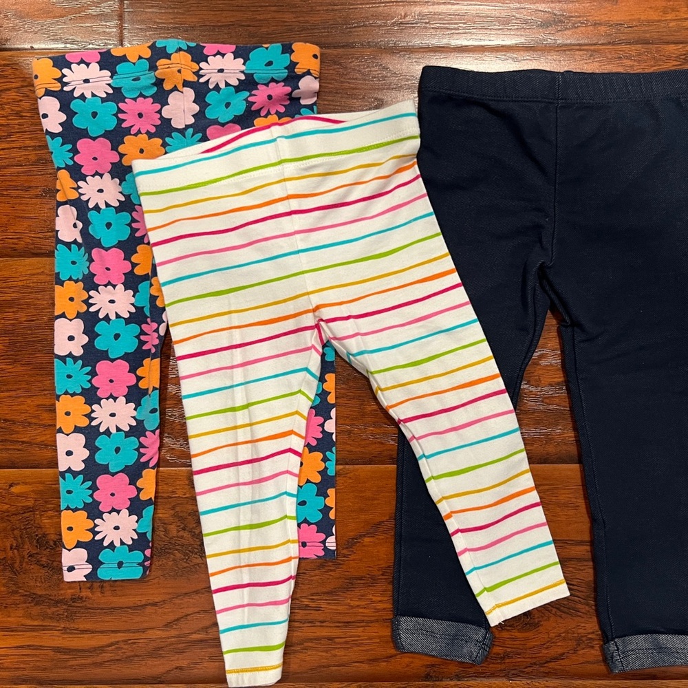 18month tucker and tate leggings and 24 month jean leggings